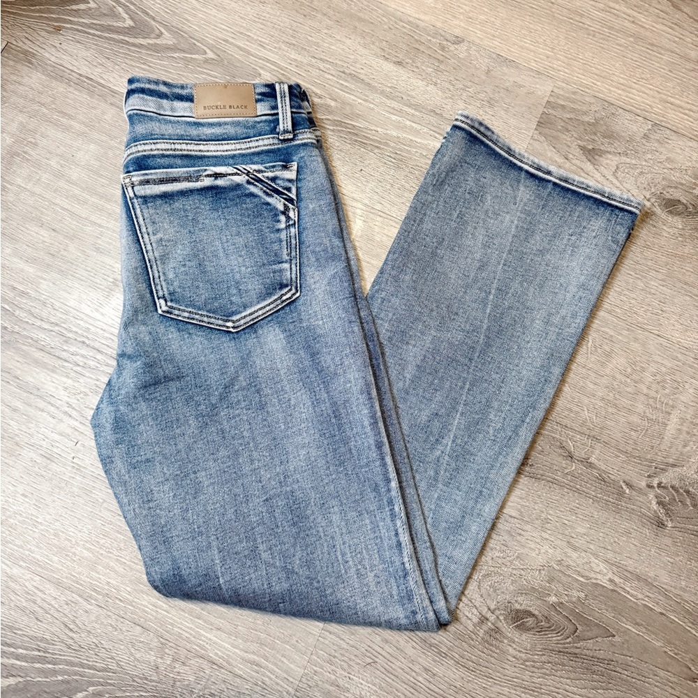 Buckle Women's Boot Cut Jeans - Light Blue